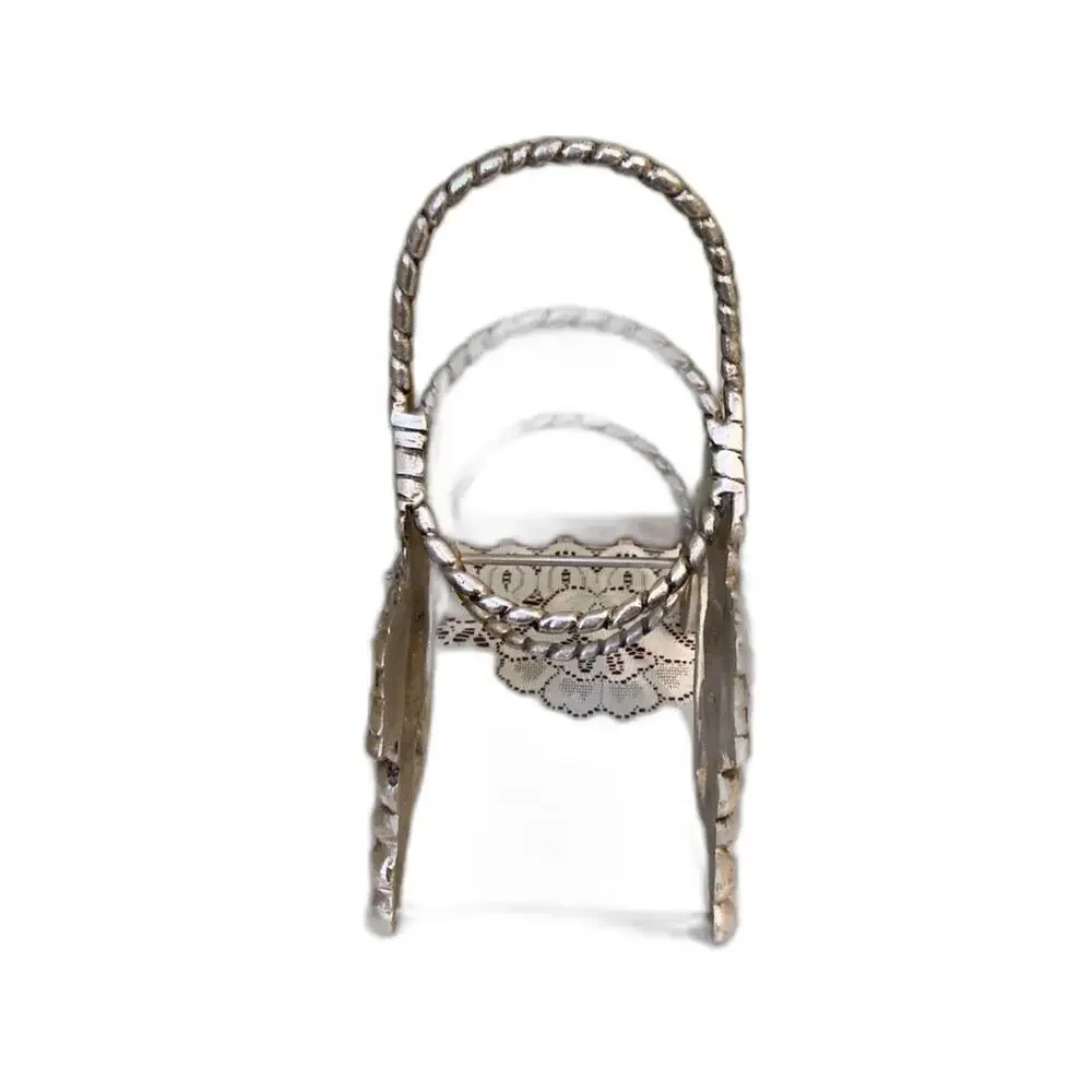 Flawless Silver Plated Grapevine Wine Rack holds 2 bottles heavy quality A2